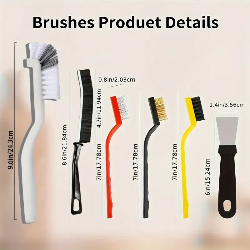 Kitchen cleaning tool set, gap cleaning brush, multifunctional small corner groove window track bathroom kitchen tool brush