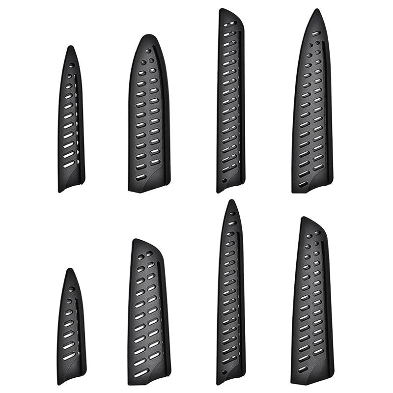 Kitchen Knife Sheath Black Plastic Knife Covers Knife Blade Protector Cover Edge Guards Case Boning Fruit Bread Chef Knife Tool