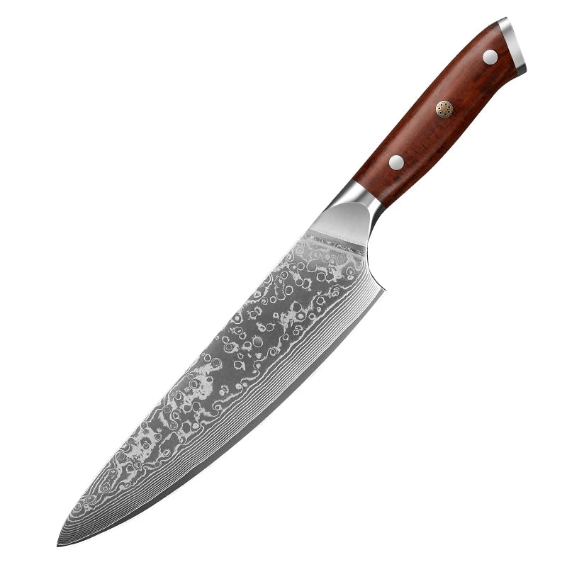 8 Inch Kitchen Chef Damascus Steel 67 Layers Japanese chef knife Chef's Knife with  's Knife Rosewood Handle