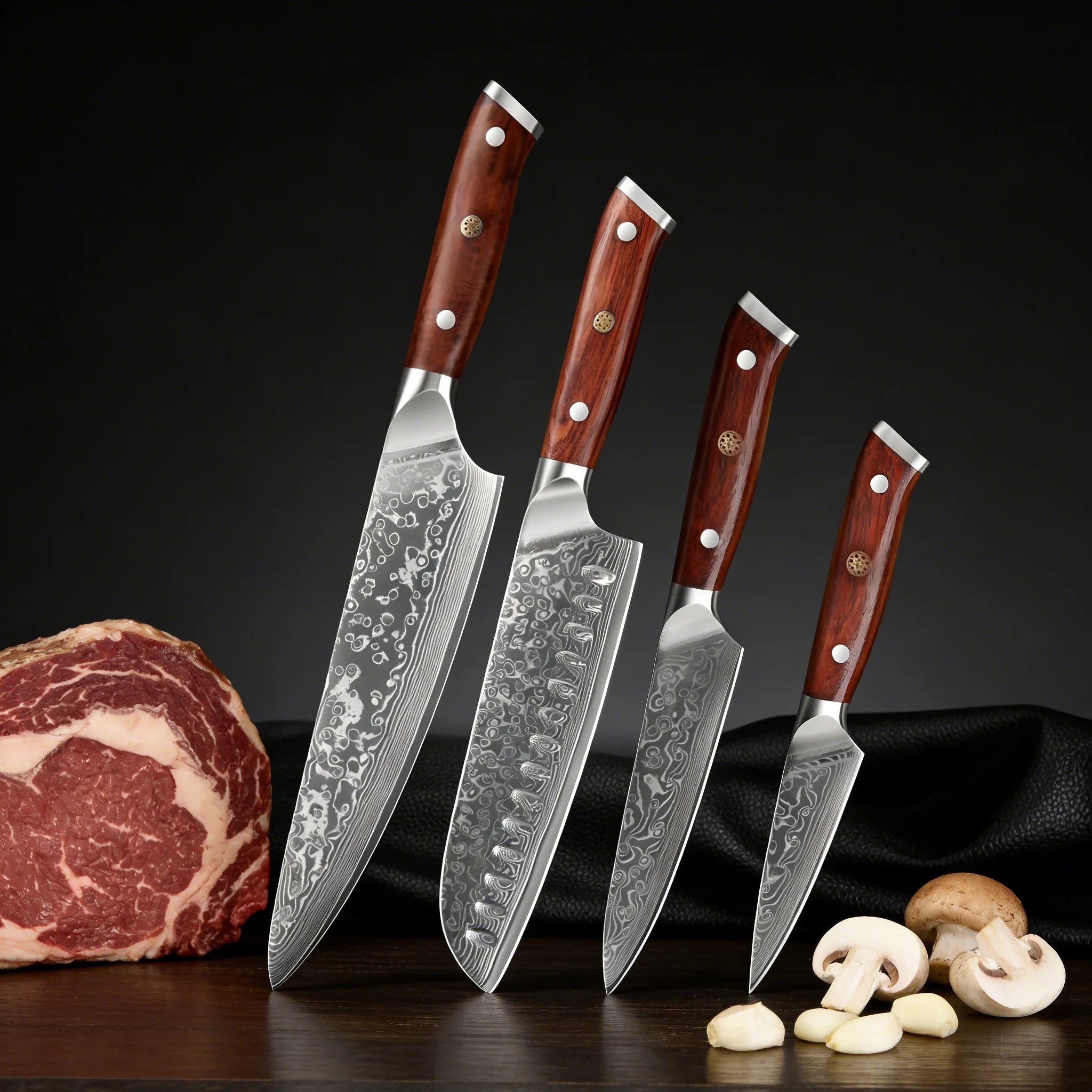 1/2/3/4PCS,Household 67 Layer Damascus Steel Kitchen Knife Fruit Vegetable Meat Cleaver Knife Cooking Knife Kitchen Tools